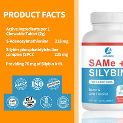 Jataoce Same+Silybin – tablettes faciles à administrer pour chiens.