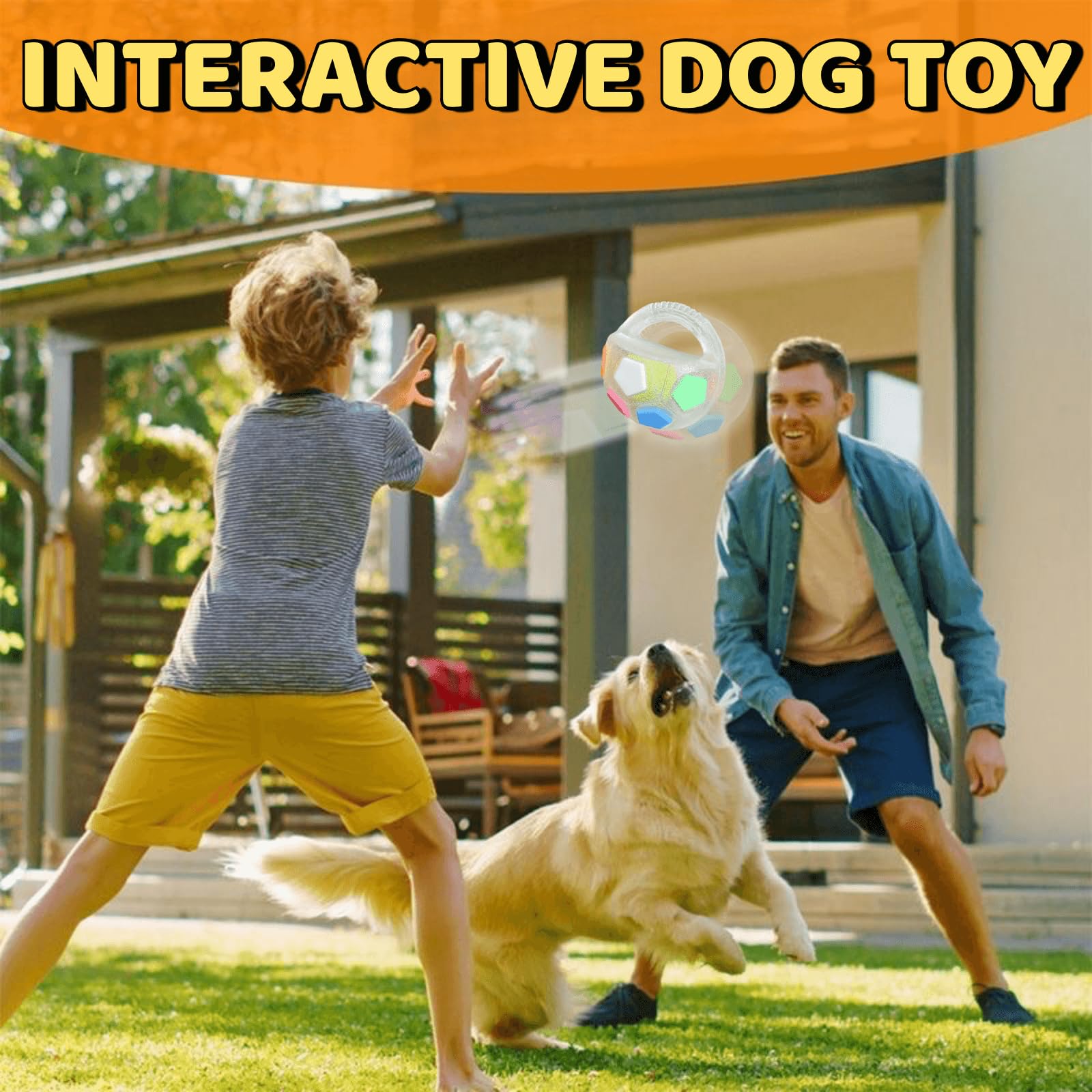 Balle Jatmira avec sifflet intégré, stimule le jeu et l’instinct de chasse.