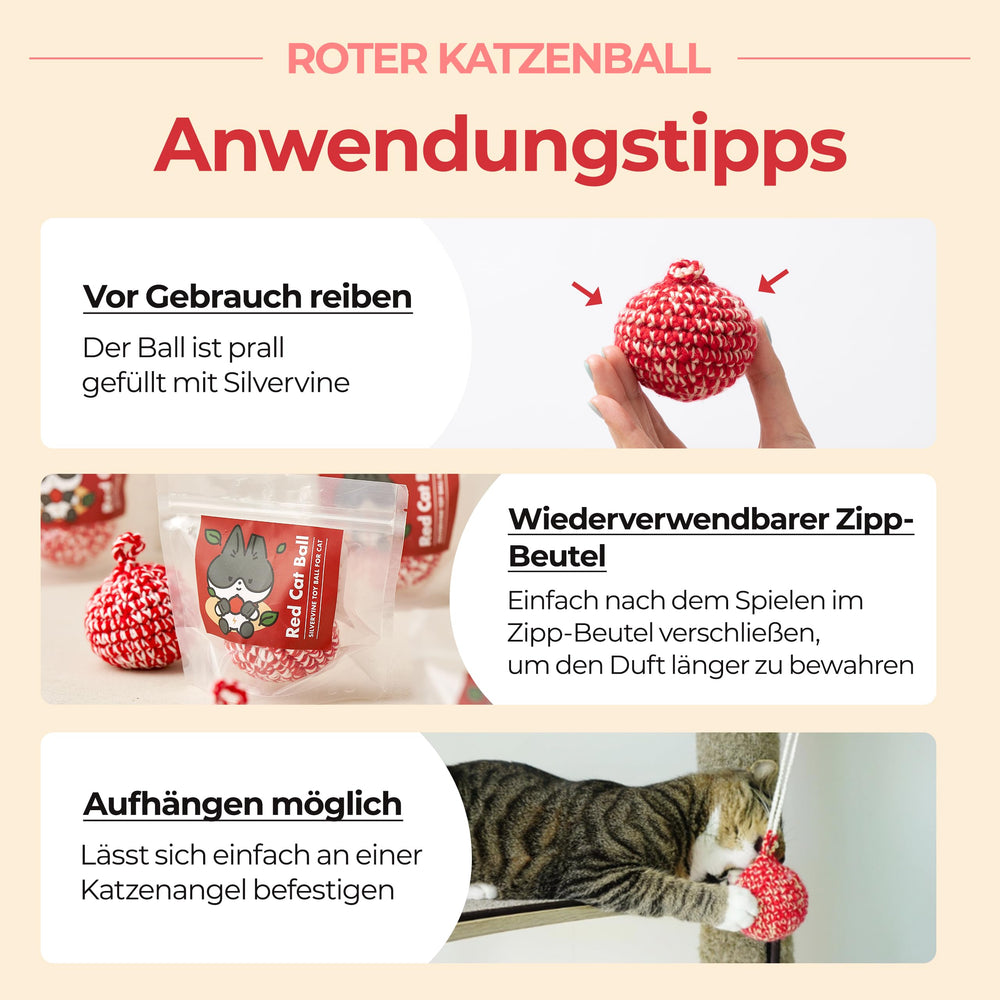 Texture naturelle et design attrayant de la balle JAYU PET pour chats.