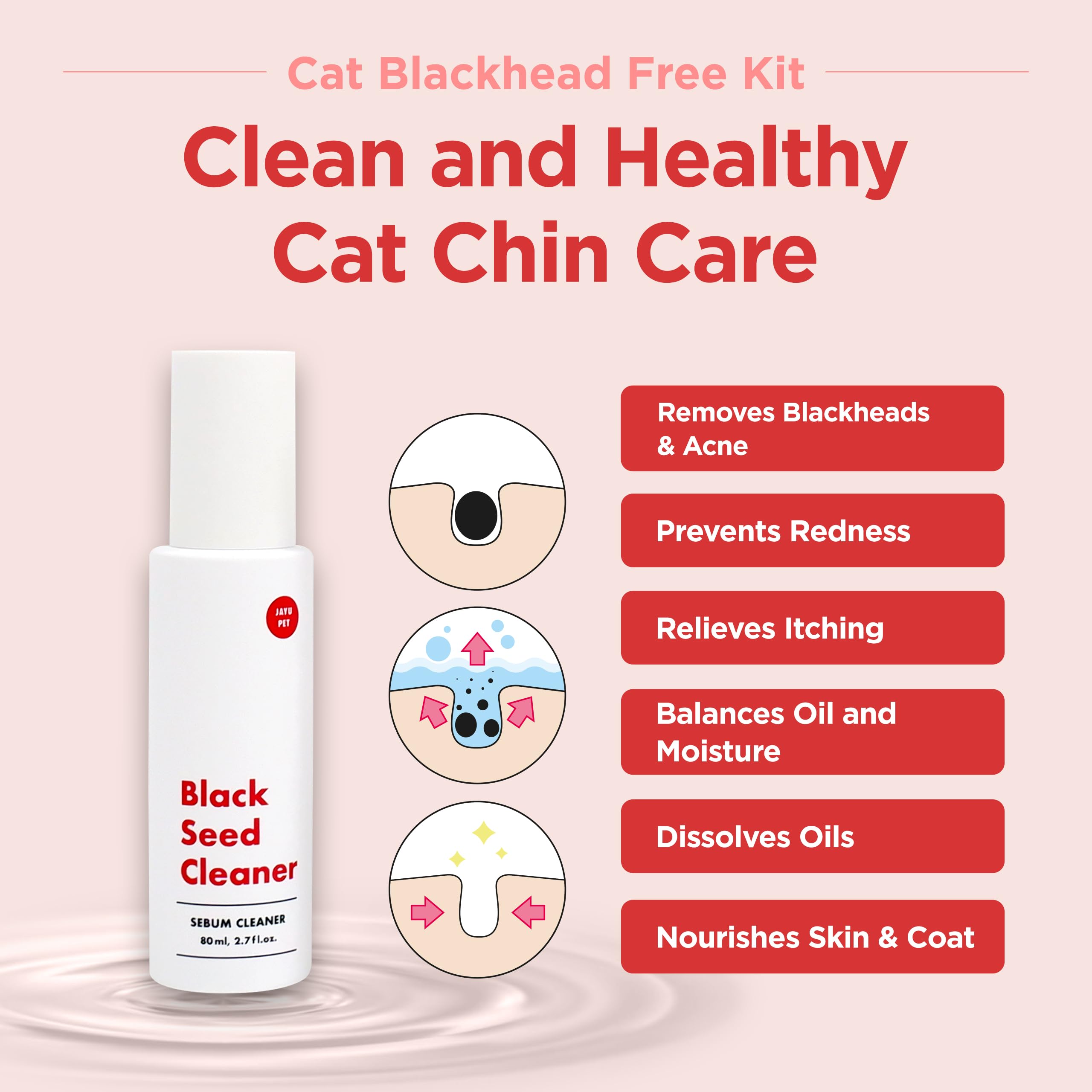 Détail brosse exfoliante JAYU PET pour chat, peau lisse