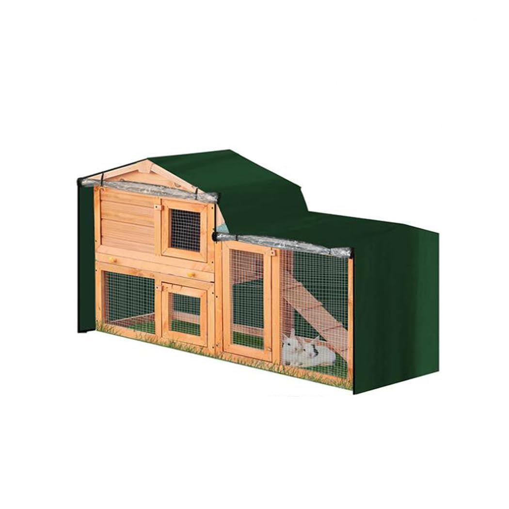Housse JC clapier double étage vert avec vue plastique et accès facilité.