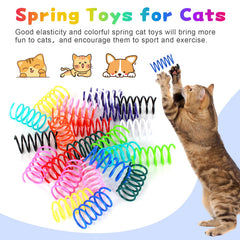 Ressorts pour chats JCSHIMO, matériau plastique sûr et flexible pour des jeux sans danger.