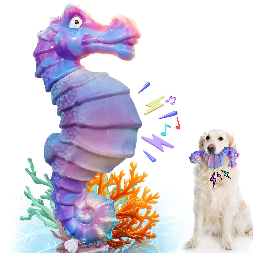 Jouet Jeefome hippocampe dessin animé, idéal pour occuper votre chien