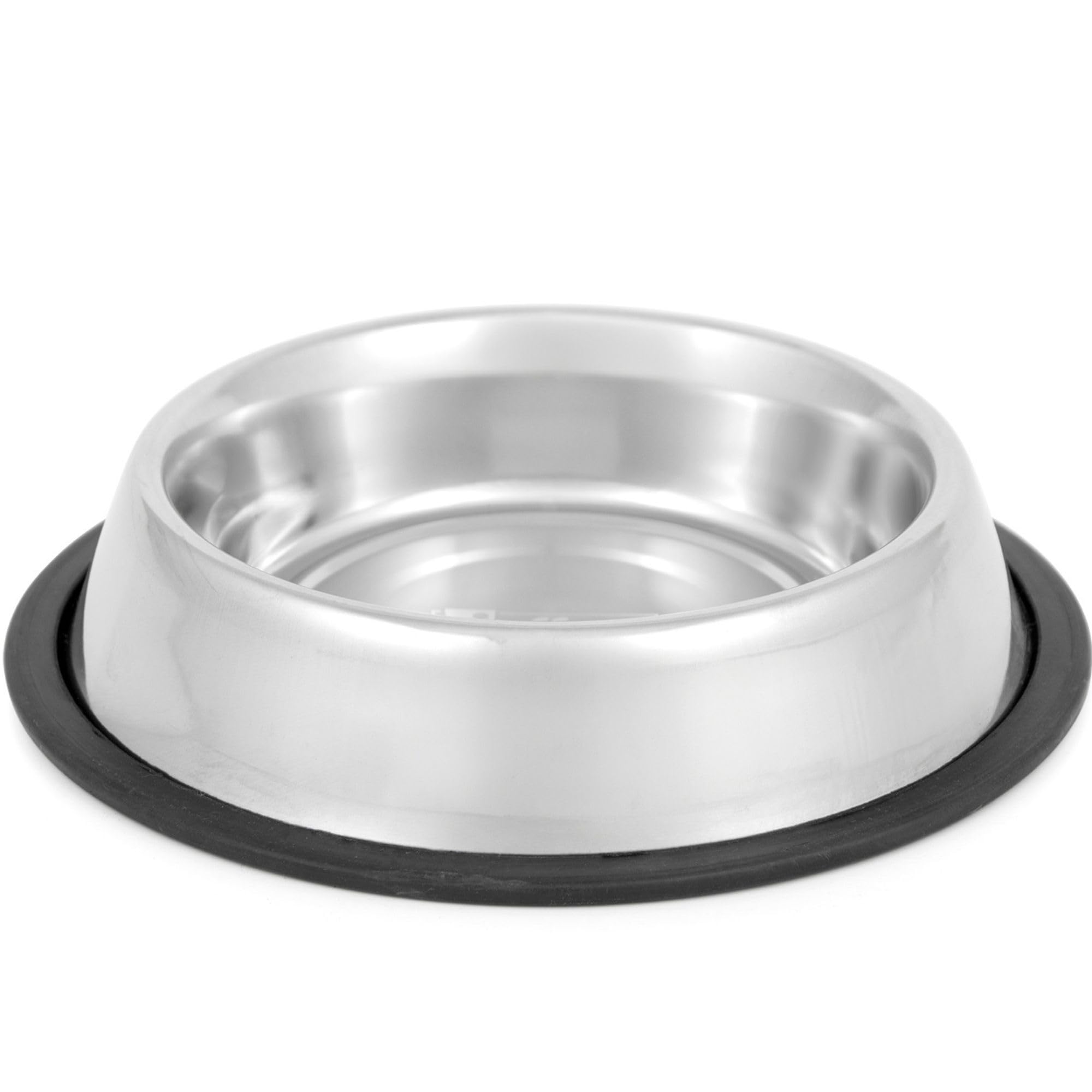 Bol Jeffers en inox avec base antidérapante noire, stabilité pendant le repas