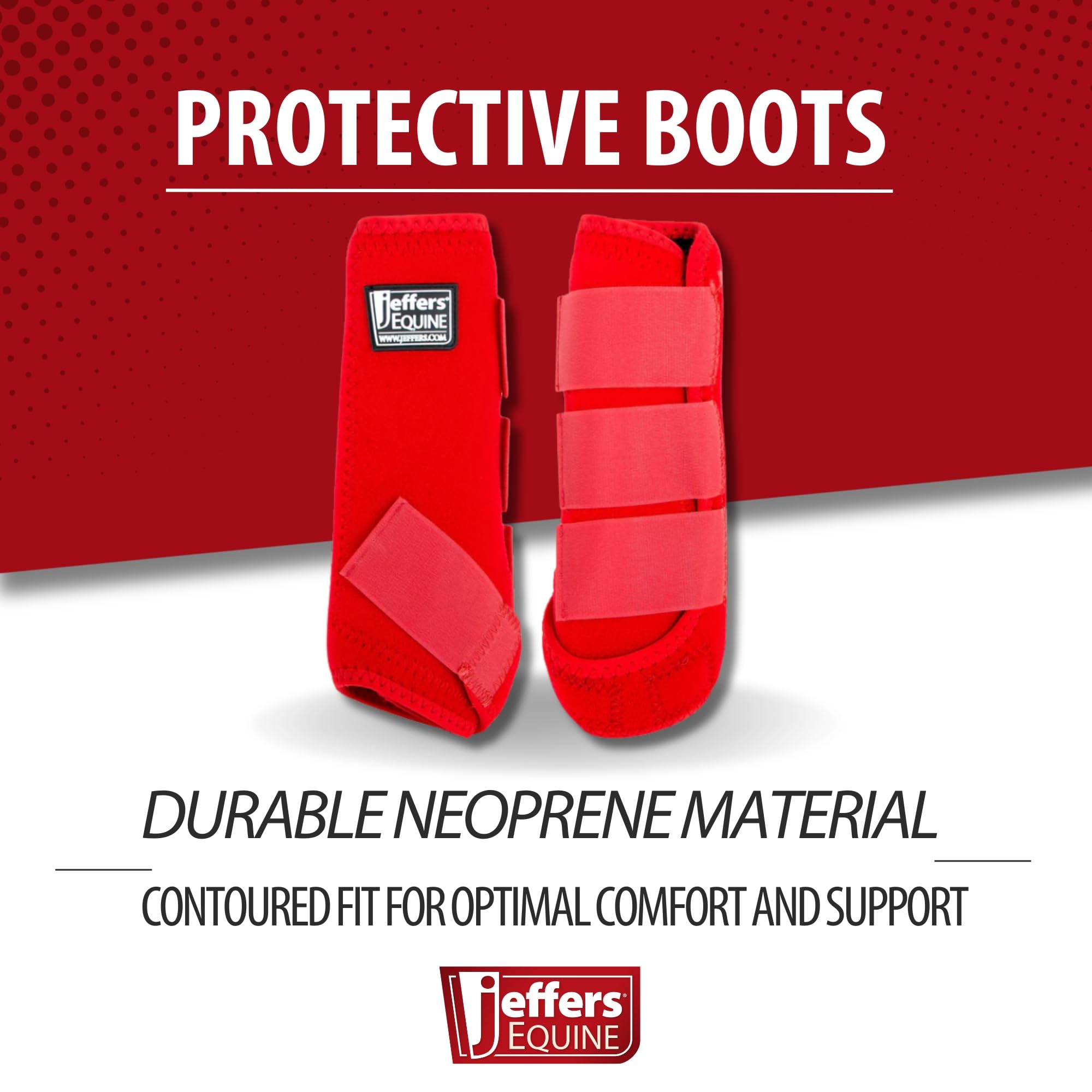 Jeffers néoprène confortable et respirant pour le maintien des jambes du cheval.