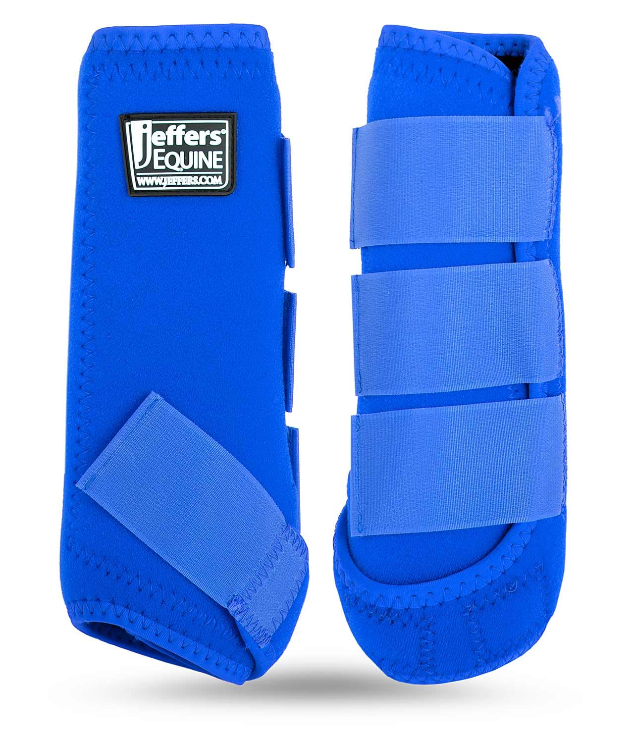 Jeffers bottes protectrices équestres vue avant, protection efficace lors du travail.