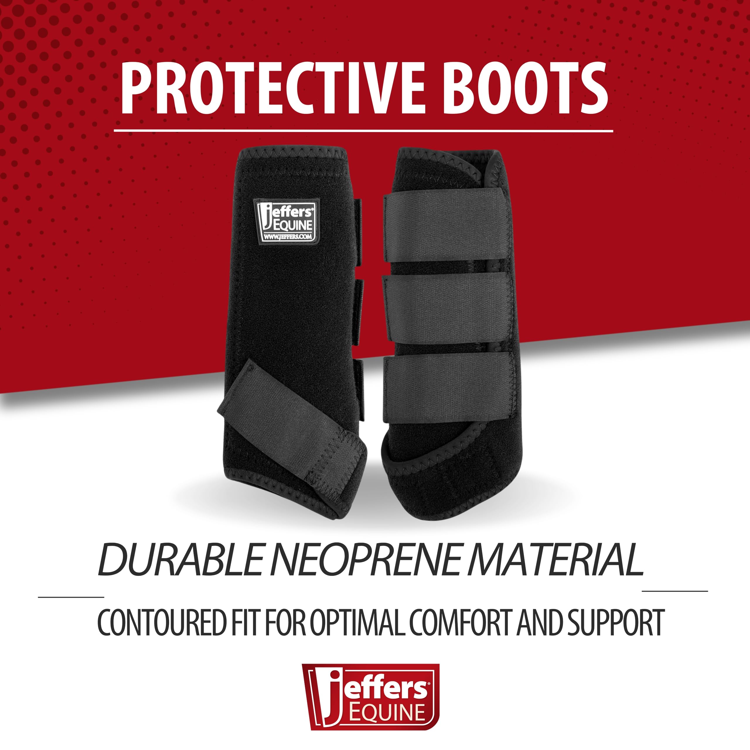 Bottes protectrices Jeffers pour l'arrière gauche, soutien fiable pendant l'entraînement.