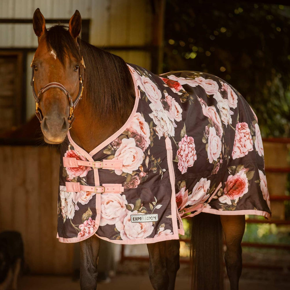 Jeffers Expression motif jardin de rose avant, protection contre le vent et la pluie.