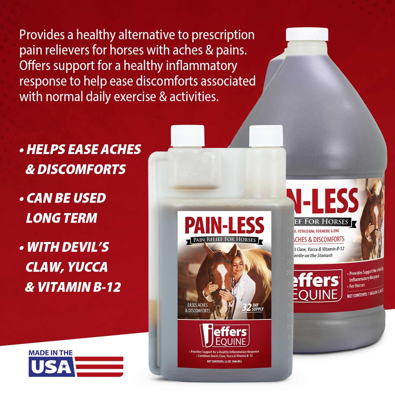 Jeffers Pain-Less – routine-stable : utilisation facile dans votre écurie.