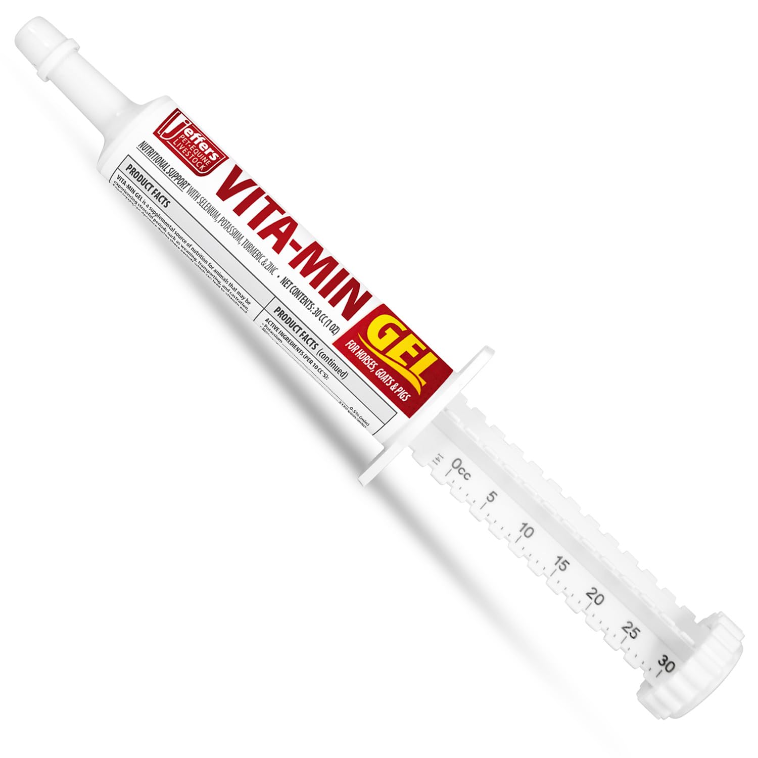 Jeffers Vita-Min Gel, bouteille 30 cc prête a l emploi pour animaux.