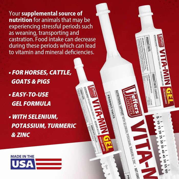 Seringue de dosage montre l administration precise de Vita-Min Gel.