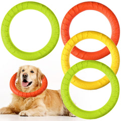 Jenaai anneau flottant pour chien en vert, parfait pour les jeux aquatiques.