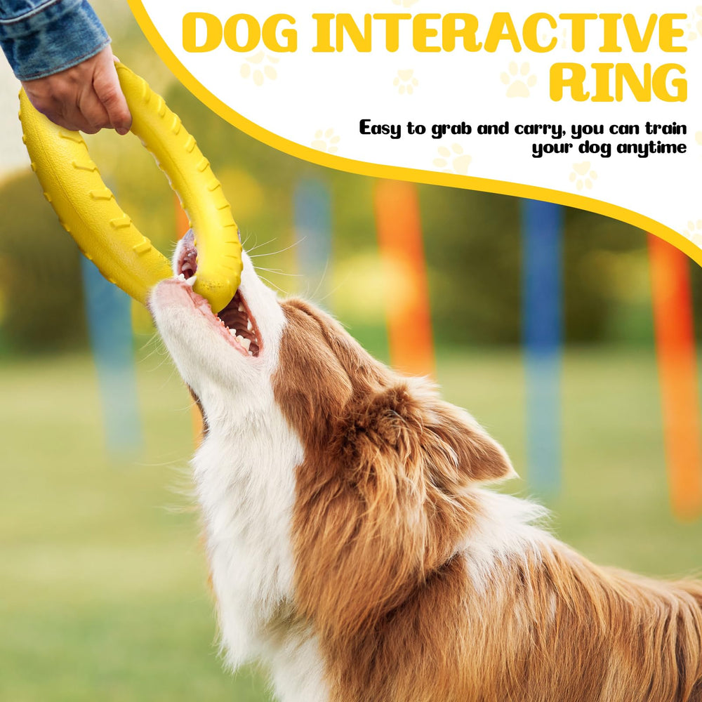 Jenaai anneau-jouet chien, facile à nettoyer et résistant pour jeux quotidiens.