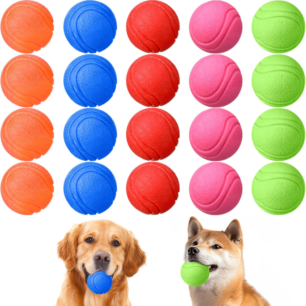Balle Jenaai rouge 6 cm pour chien, facile à repérer et amusante lors des jeux.