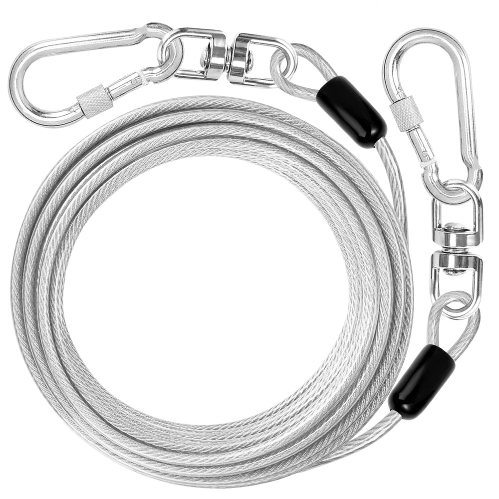 Jenico câble-attache-chien-10-pieds pour jardin, liberté sécurisée.