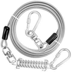 Jenico câble d'attache chien 10 pieds avec mousqueton pivotant pour plus de sécurité.