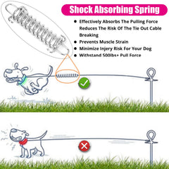 Jenico câble d’attache chien en acier galvanisé avec revêtement PVC