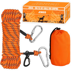 Jenico câble chien camping 50ft pour meilleure visibilité nocturne.