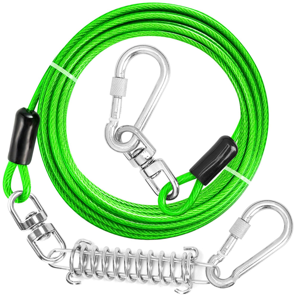 Jenico câble laisse chien avec mousqueton rotatif pour éviter les enchevêtrements.