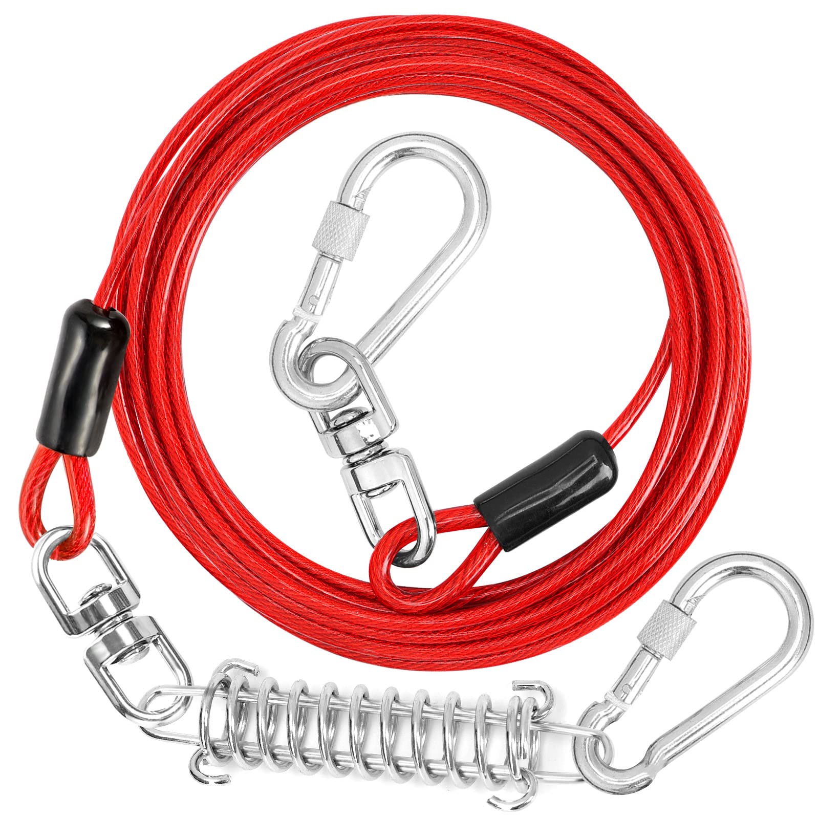 Jenico câble liaison chien 50 pieds, robuste et sûr pour l'extérieur.