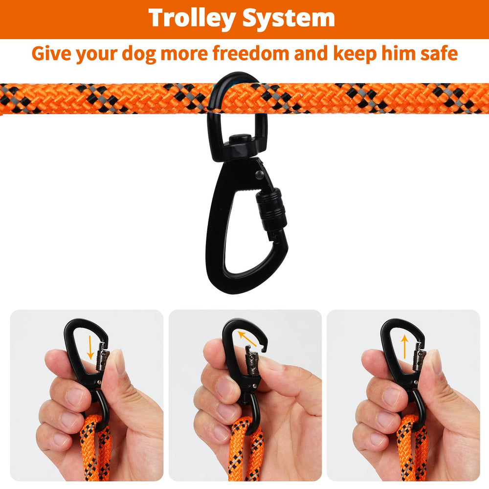 Jenico système trolley chien 70ft pour sorties sécurisées en plein air.