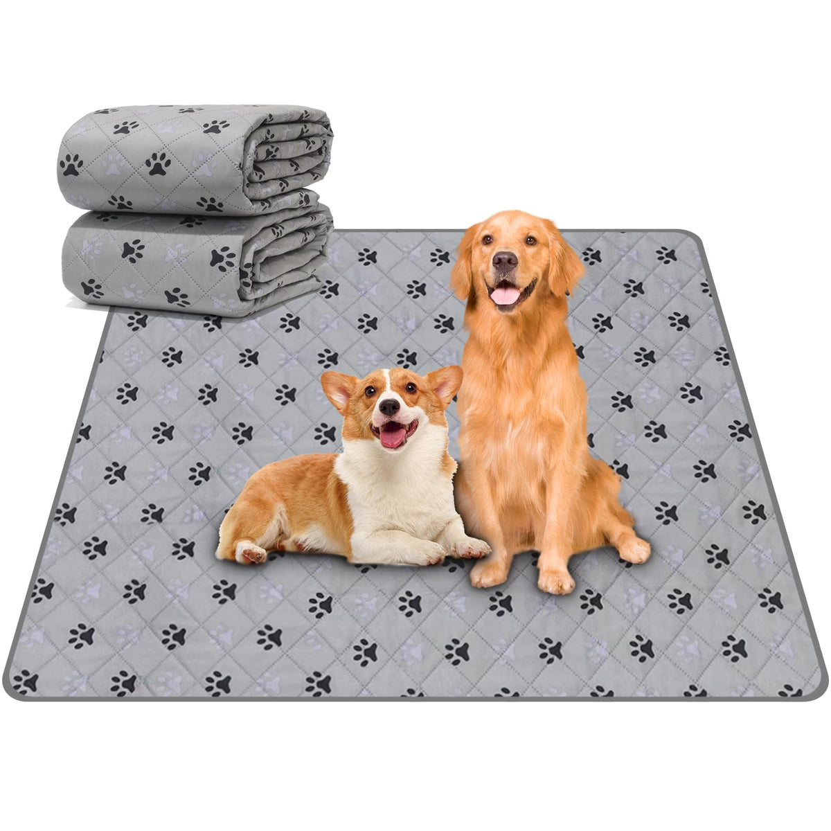 JERIA tapis d'entraînement chien 36x41 imperméable, surface absorbante et anti-fuite.