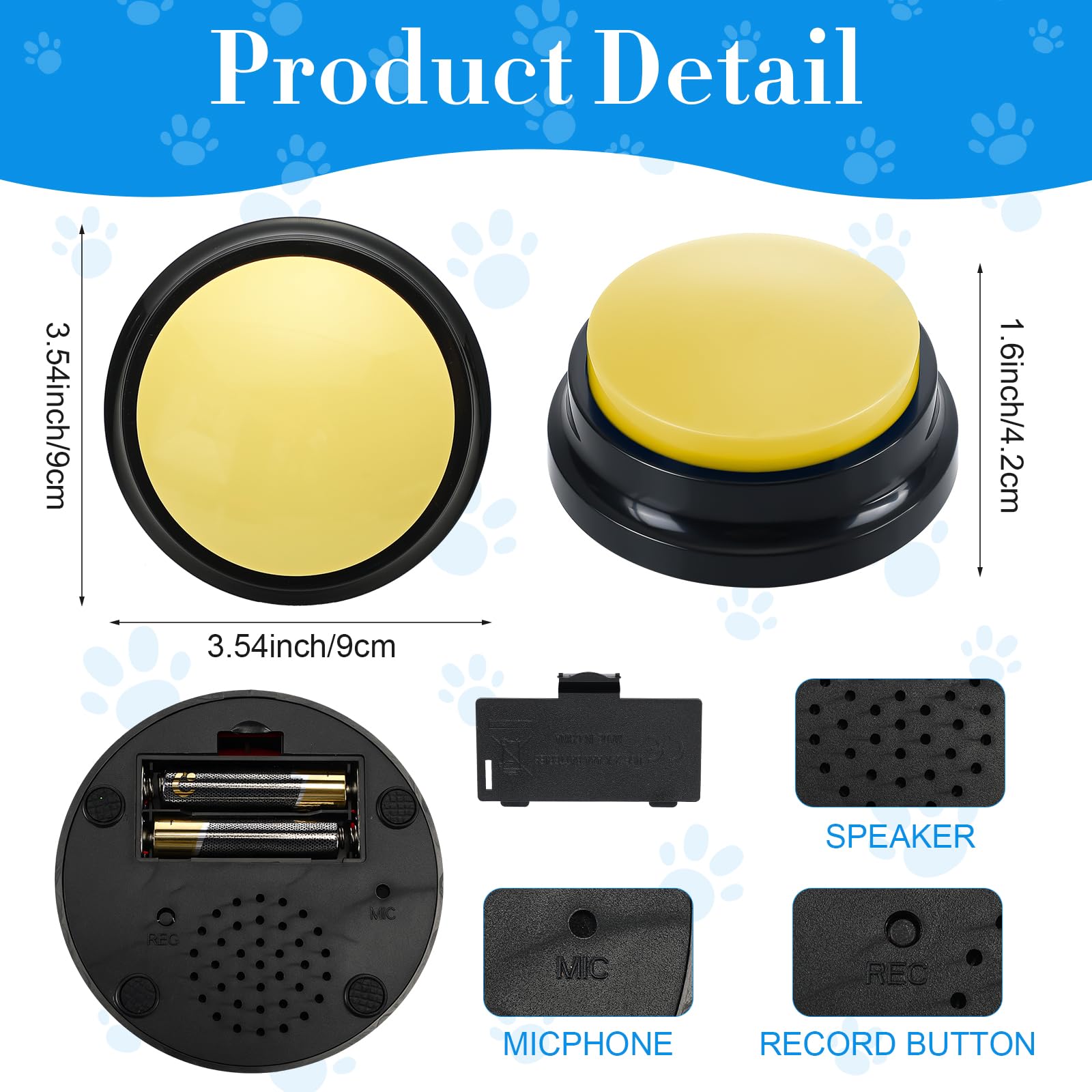 Jerify-bouton-rec-activation-sonore, enregistrements clairs pour votre animal.