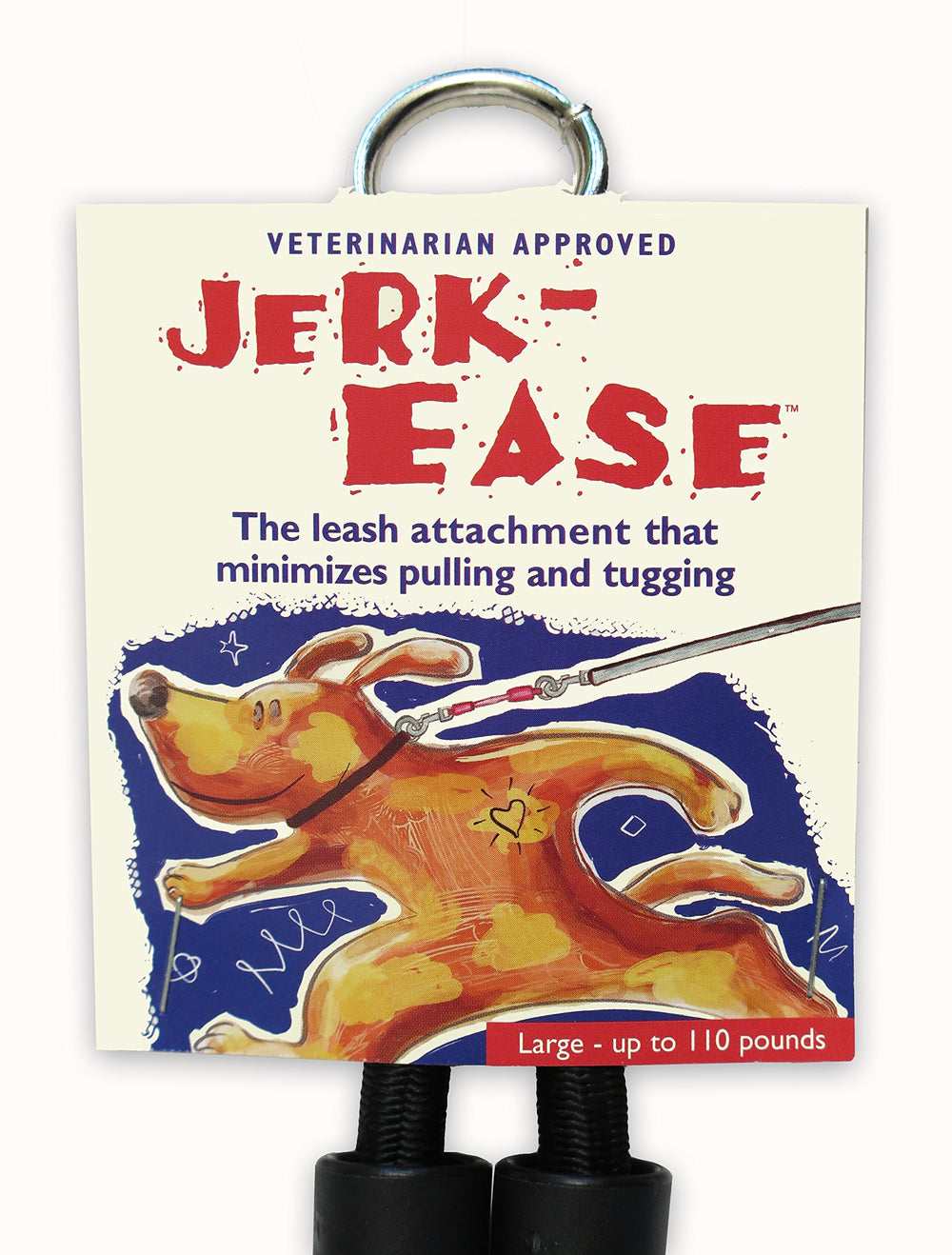 JERK-EASE système amortisseur: attache extensible pour plus de confort lors des balades.