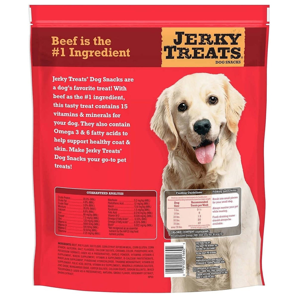 Jerky Treats emballage nouveau pour portions pratiques et fabrication américaine destinée aux chiens actifs