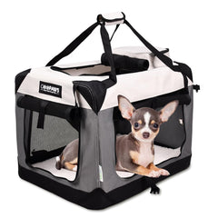 Cage douce Jespet pour chien, ouverture facile et pratique.