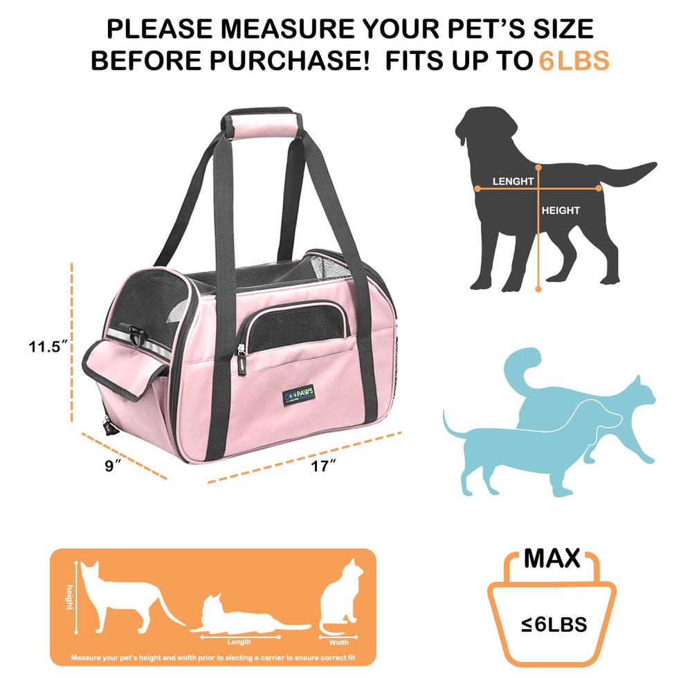 JESPET sac de transport avec poche mesh côté pour accessoires et collations