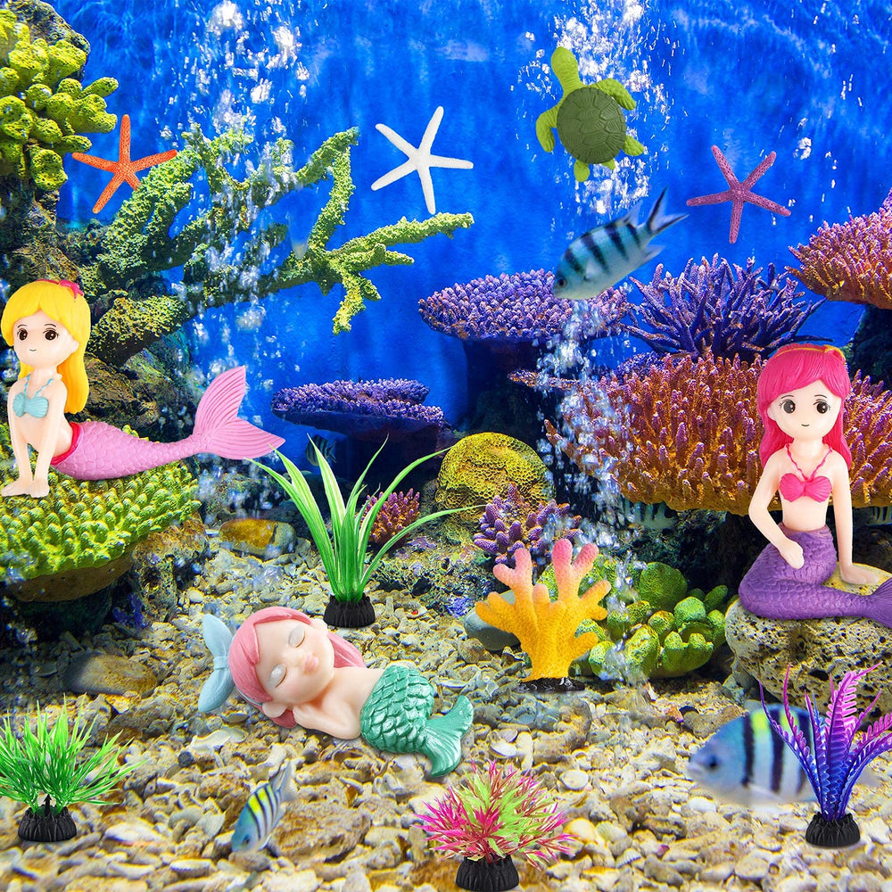 Ensemble complet decor aquarium Jetec, harmonie visuelle.