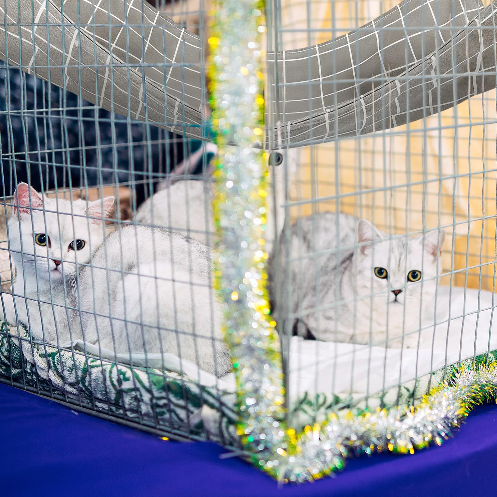 Jetec hamac chat cage avec sangles ajustables et crochets pour installation facile.