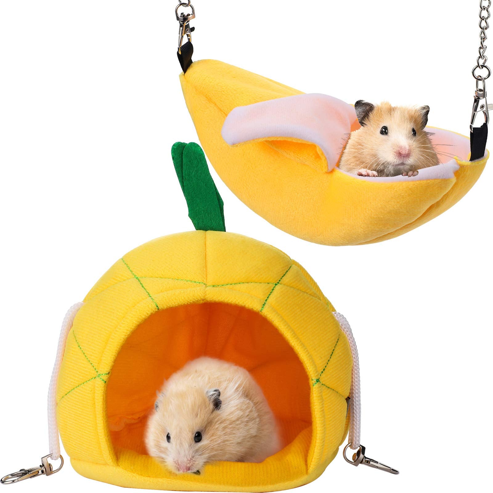 Jetec hamac hamster banane pendue, refuge confortable dans la cage.