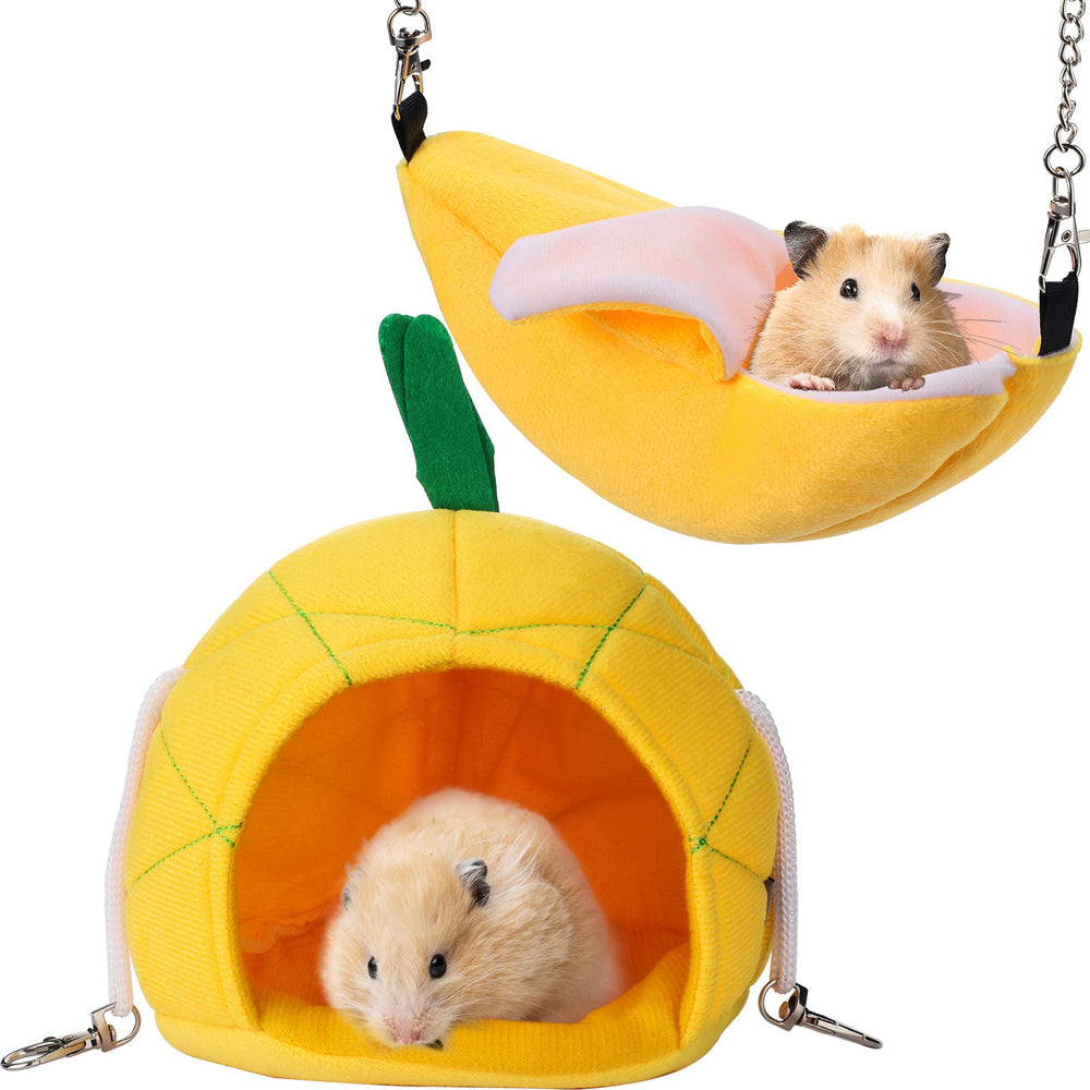 Jetec hamac hamster banane pendue, refuge confortable dans la cage.