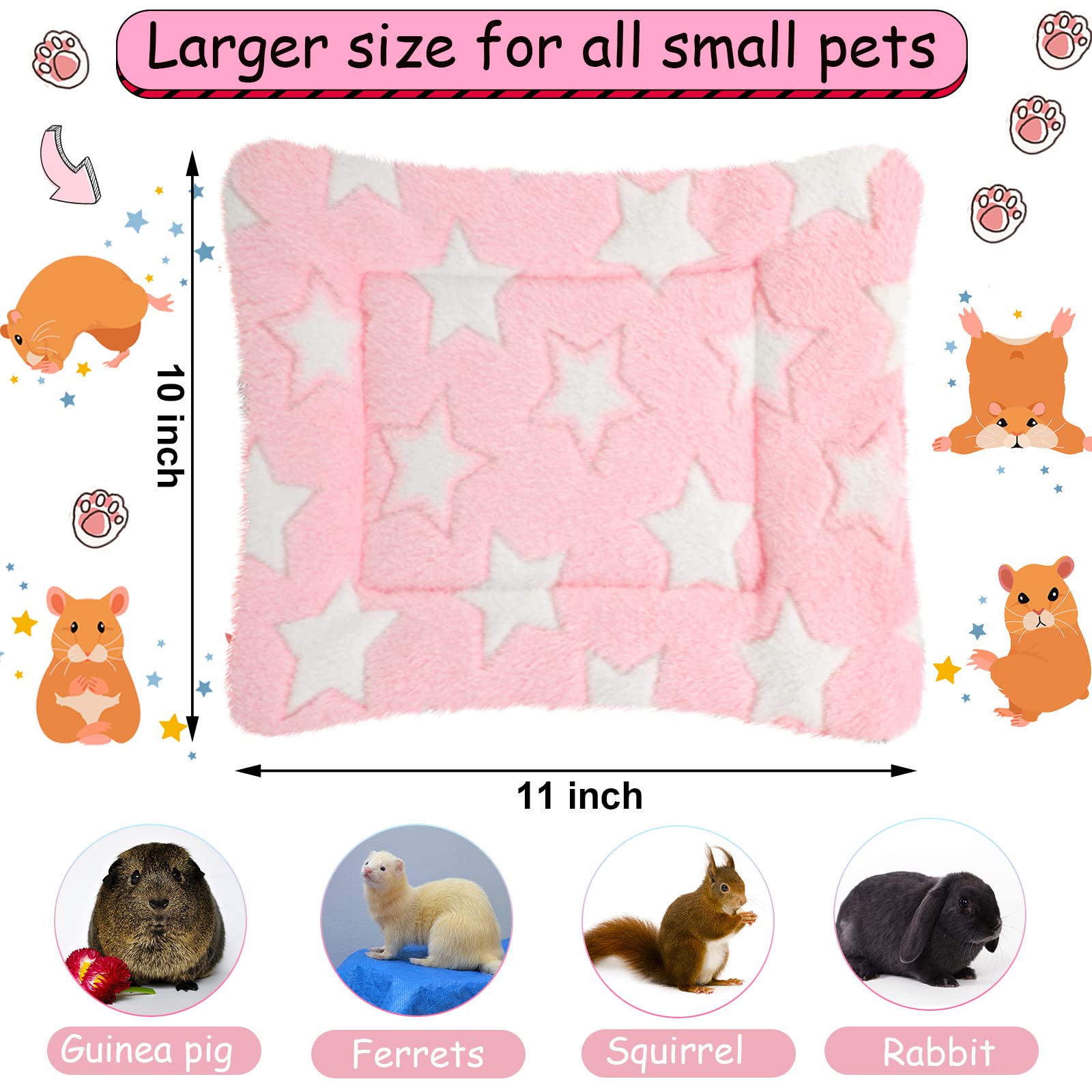 Jetec ensemble de lits colorés pour petits animaux, styles variés.