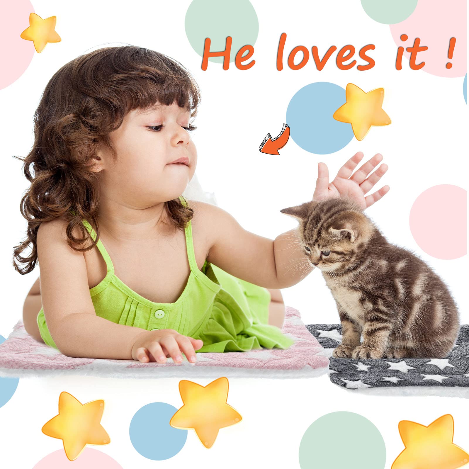 Jetec tapis 10x11 pouces, support cosy pour petits animaux.