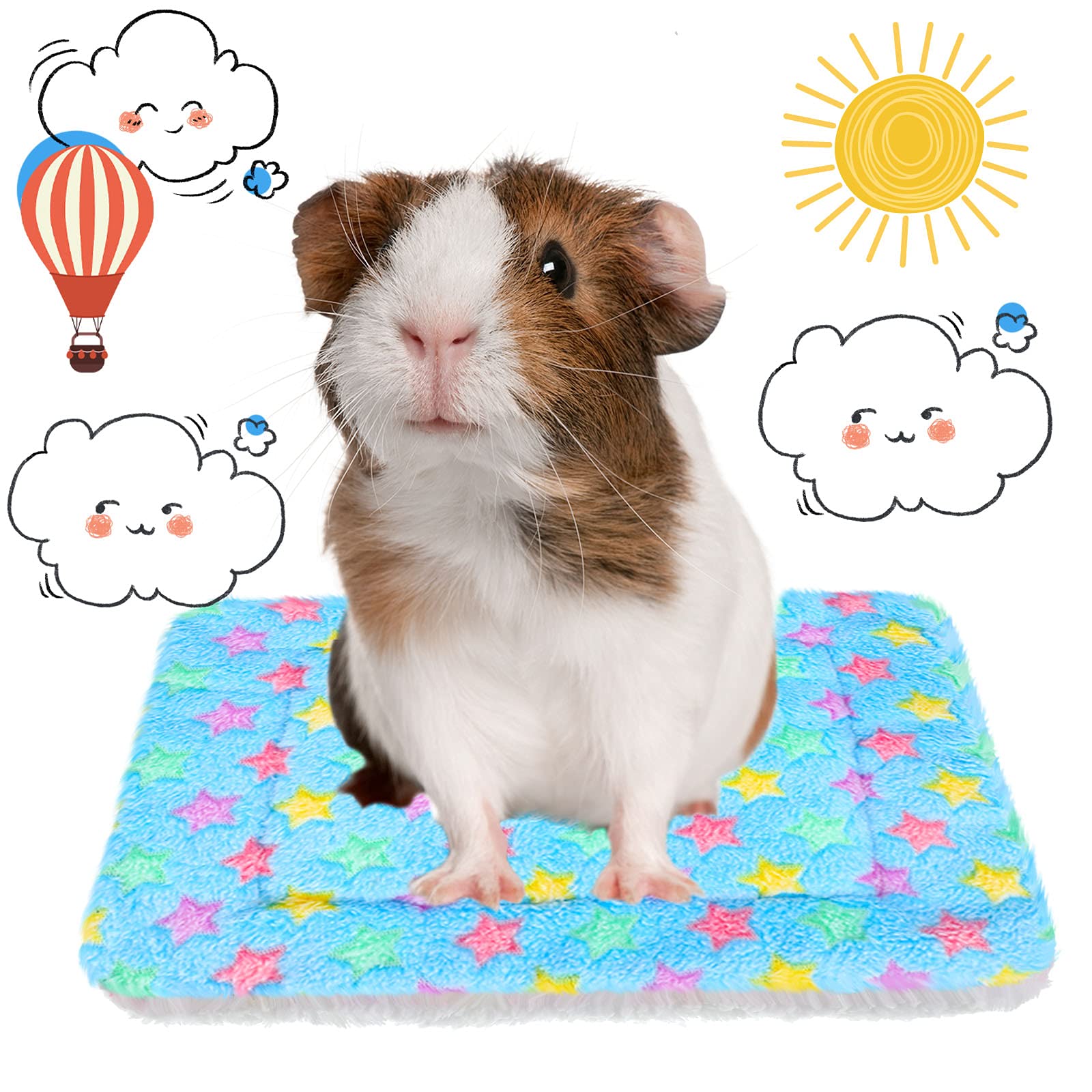 Jetec tapis peluche pour petits animaux vert, espace cosy et lavable facilement.
