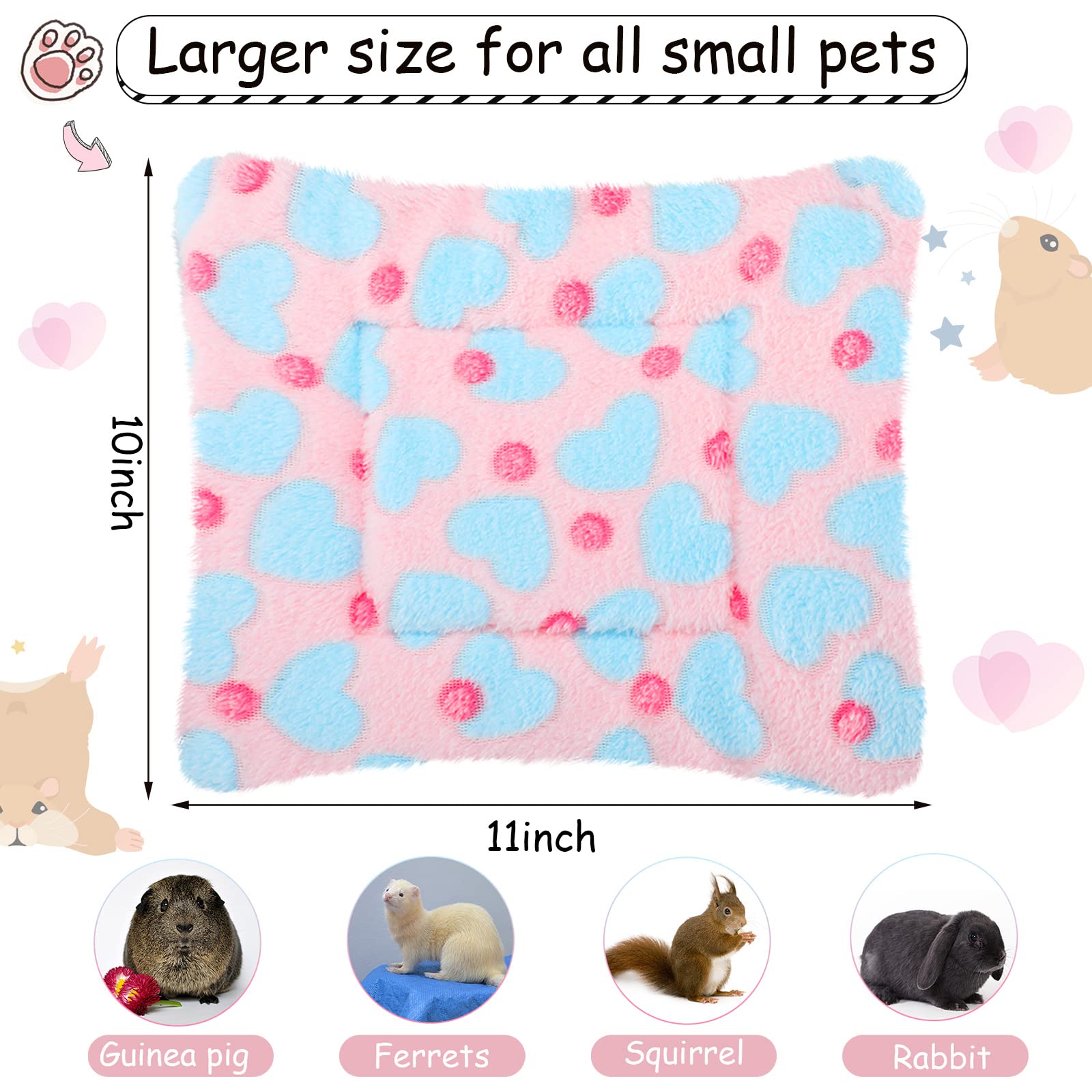 Jetec tapis pluche doux pour petit animal, surface moelleuse au sommeil.