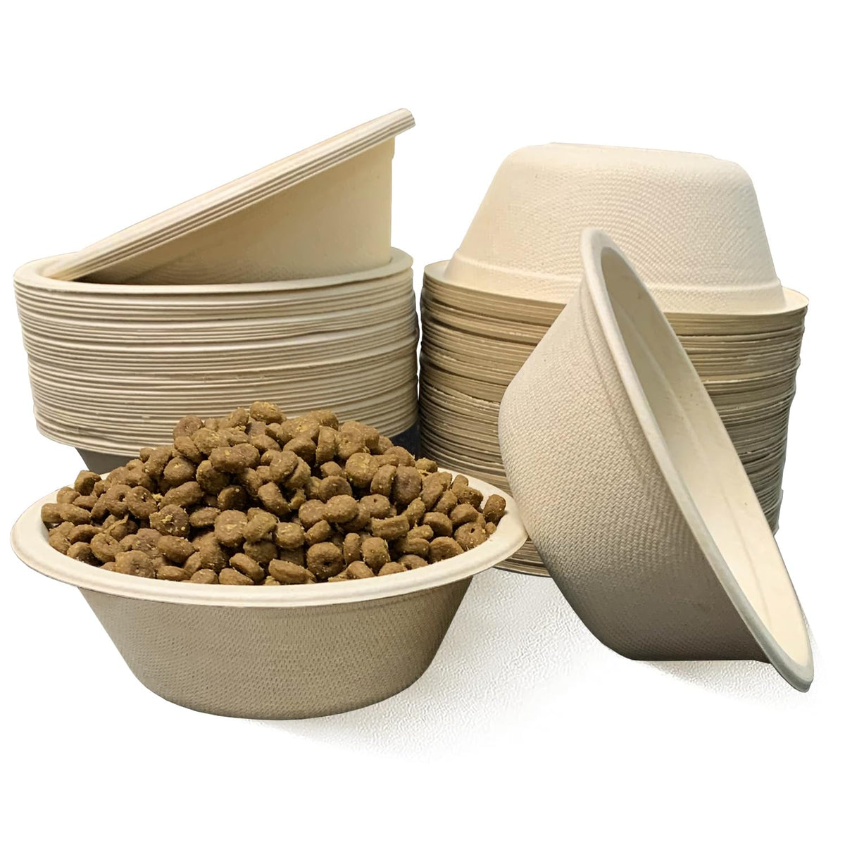 JETKONG assiettes chien jetables 12oz, pratiques pour repas à domicile et en déplacement.