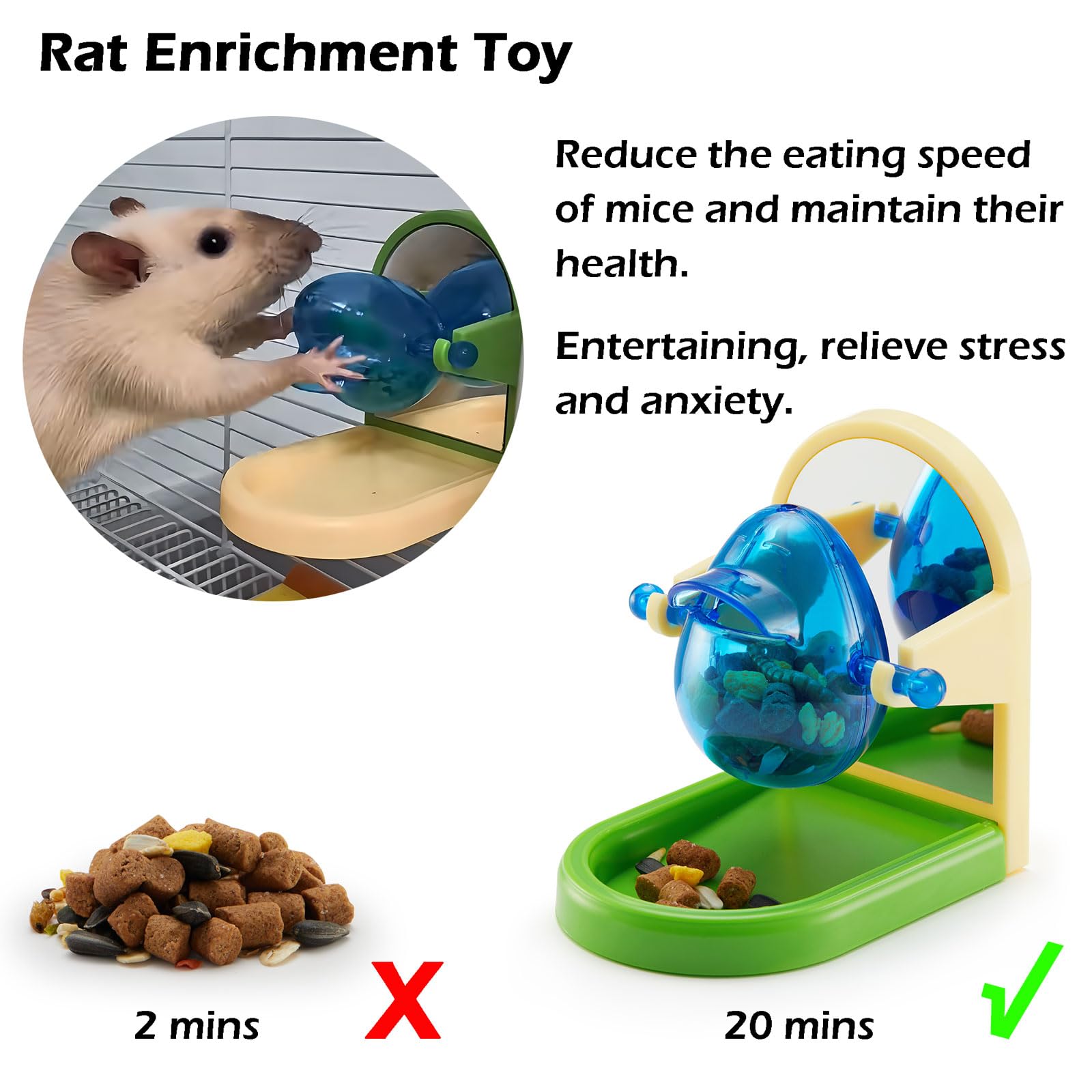 Jevnd accessoire cage rat: fixation simple pour varier les sessions de jeu.