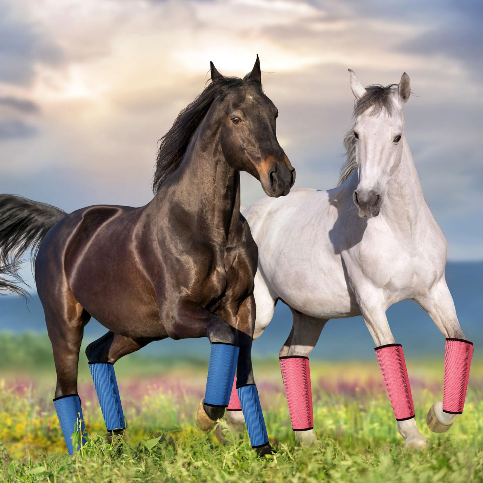 Installation facile des bottes Jexine rose sur les pattes.