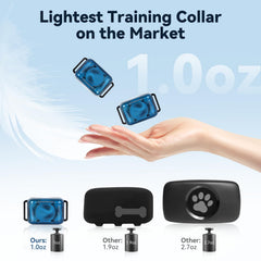 Modes bip, vibration et stimulation statique du collier Jeyihka pour chat.