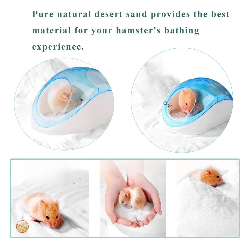 Hamster en bain avec JFWOD, sable naturel sans additifs.