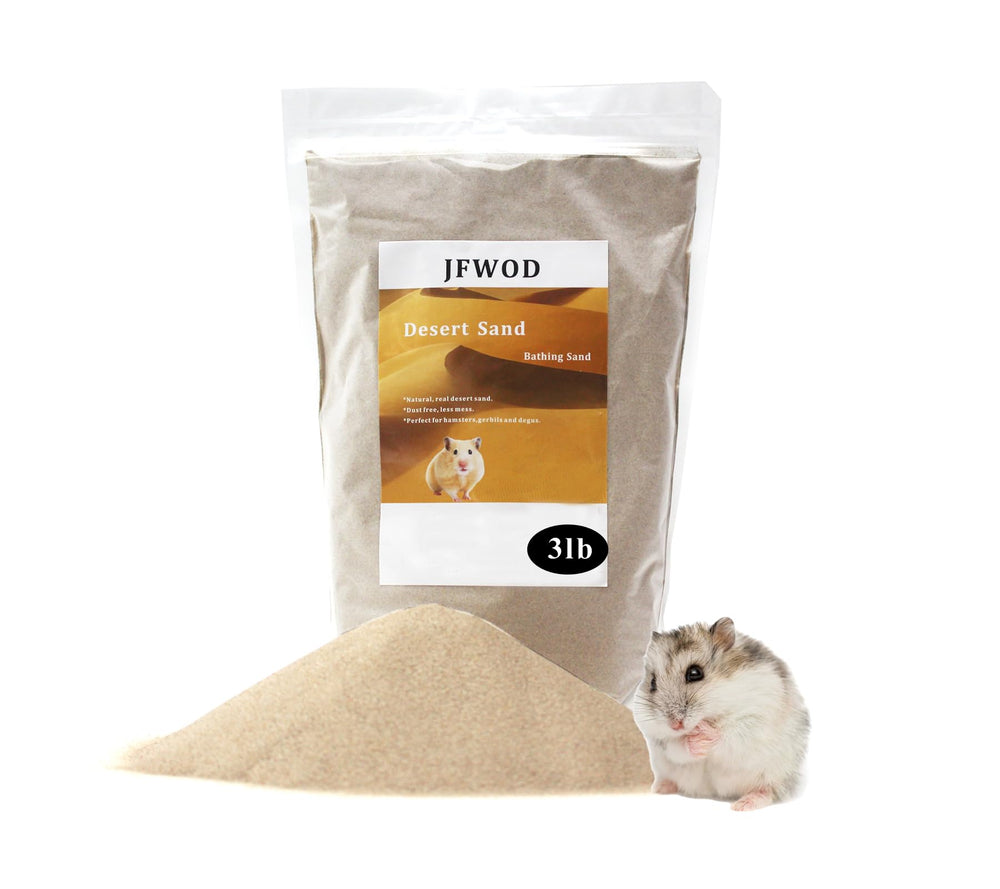 Sable de bain JFWOD pour hamster, texture desert douce et confortable.