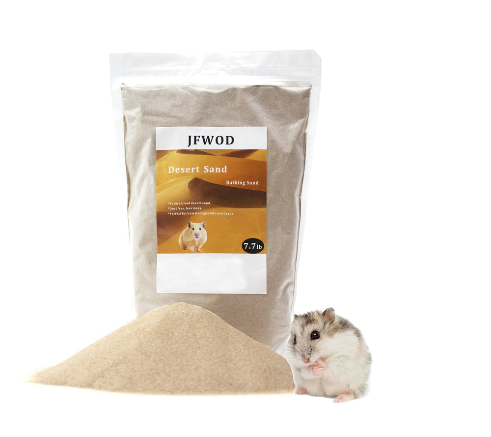 JFWOD sable desert bain hamster 7,7 lb – texture naturelle pour bain relaxant.