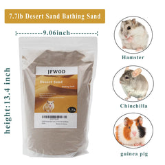 JFWOD sable desert pour hamster – texture fine favorisant le nettoyage.