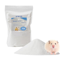 JFWOD sable désert pour hamster, prêt pour un bain relaxant et propre.
