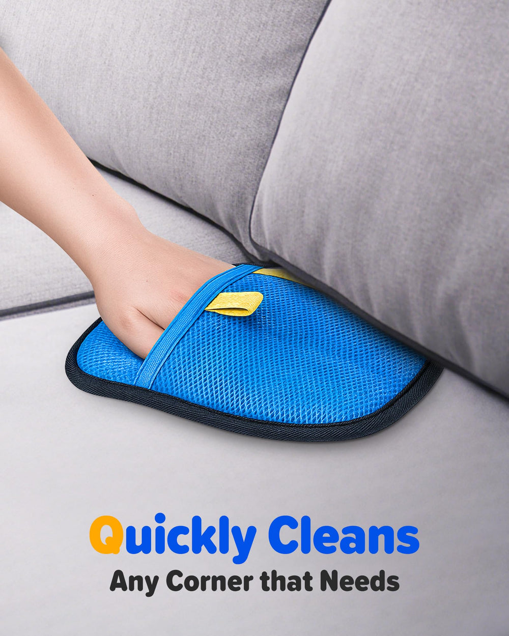 Gants JGLXF sur textiles d ameublement, poils capturés durablement.