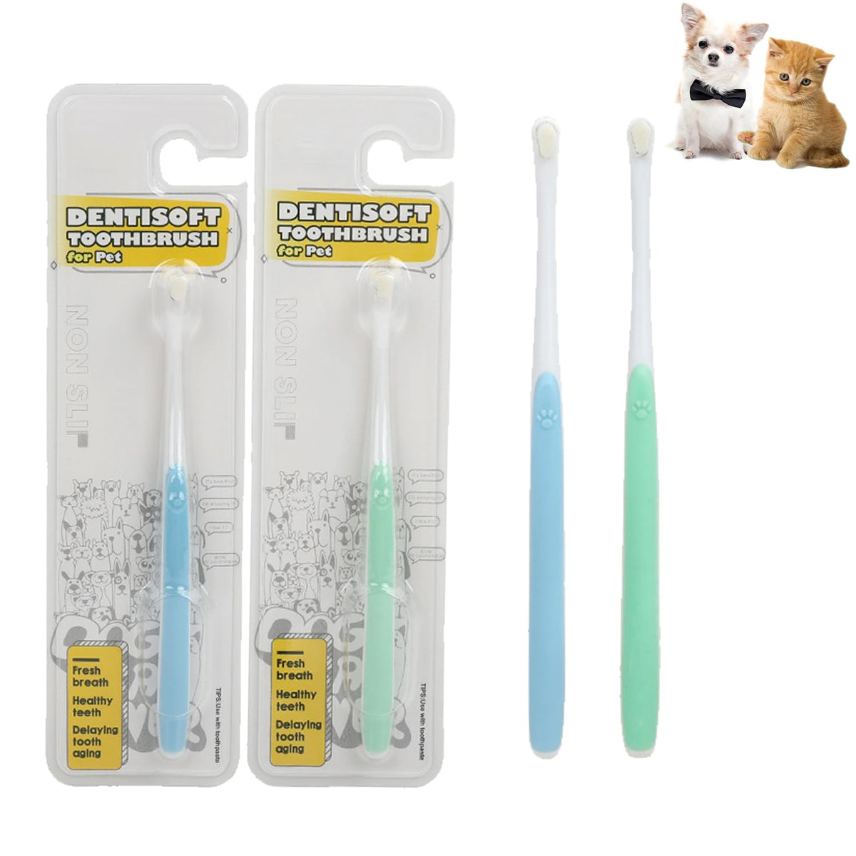 JGocot brosse micro-tête pour petit chien, pratique et accessible.
